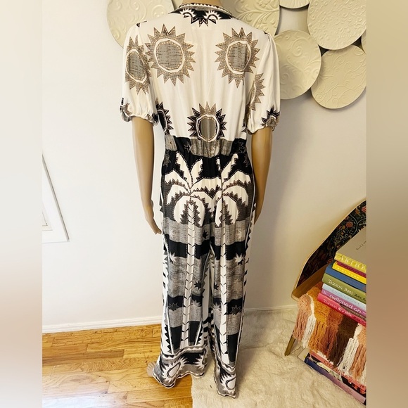 Farm Rio x Anthropologie Palm Trees/ Star/Sun Jumpsuit NWT Small - Picture 4 of 8